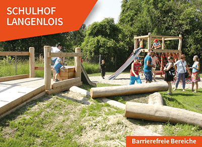 Schulhof Langenlois - barrierefreie Bereiche
