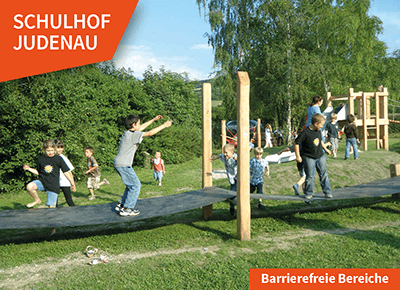 Schulhof Judenau - barrierefreie Bereiche